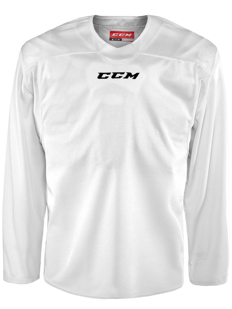 Shop CCM Intermediate 6000 Practice Hockey Goalie Jersey White/Red Edmonton Canada Store