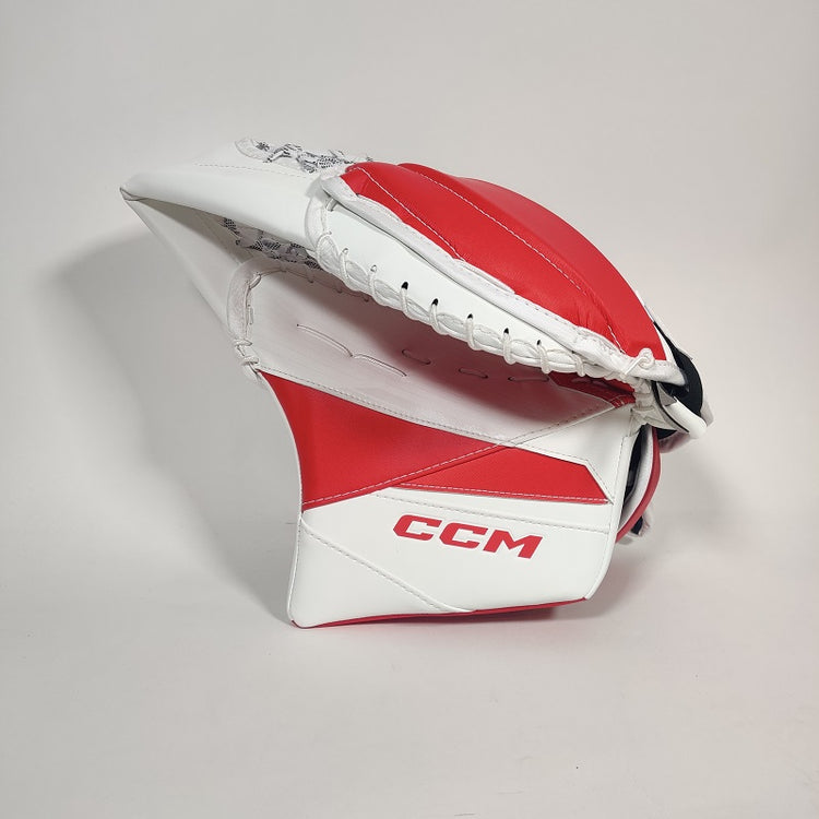 Shop CCM Intermediate Axis 2 Pro Hockey Goalie Trapper White Red Edmonton Canada Store