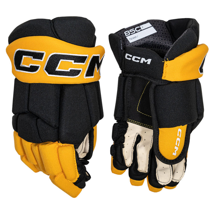 Shop CCM Junior HG85C Hockey Player Gloves Black/Gold Edmonton Canada Store