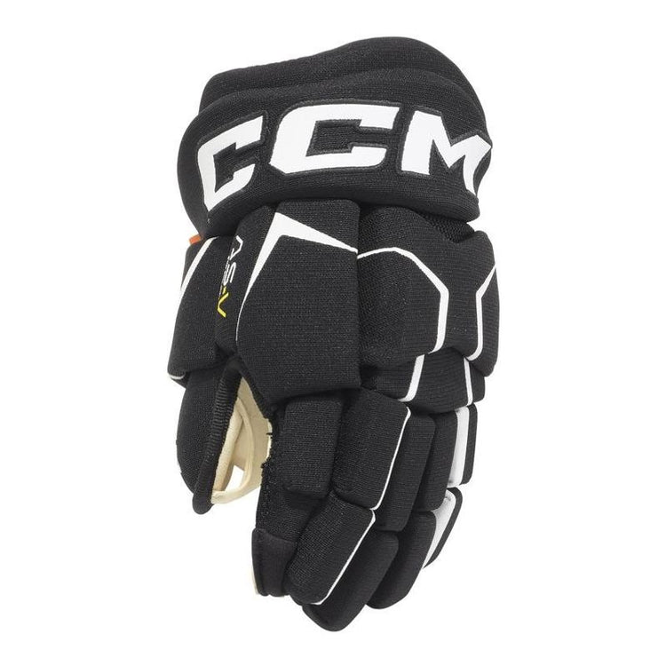 Shop CCM Junior Tacks AS-V Pro Hockey Player Gloves Black/White Edmonton Canada Store