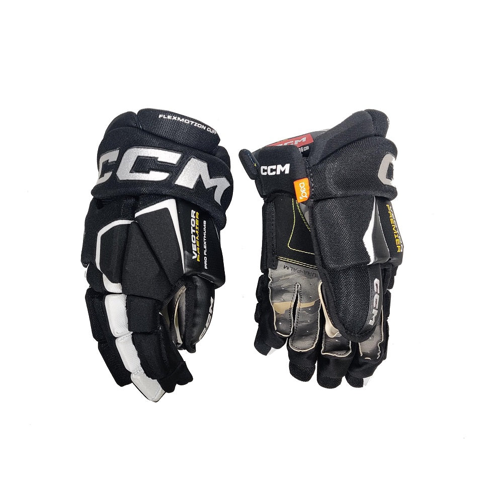 Shop CCM Junior Vector Premier Hockey Player Gloves Black/White Edmonton Canada Store
