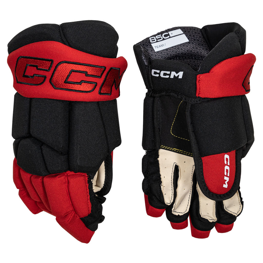 Shop CCM Senior HG85C Hockey Player Gloves Black/Red Edmonton Canada Store