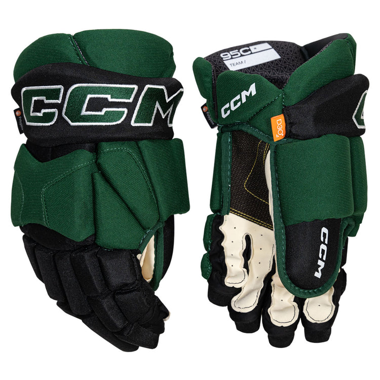 Shop CCM Senior HG95C Hockey Player Gloves Black/Green/White Edmonton Canada Store
