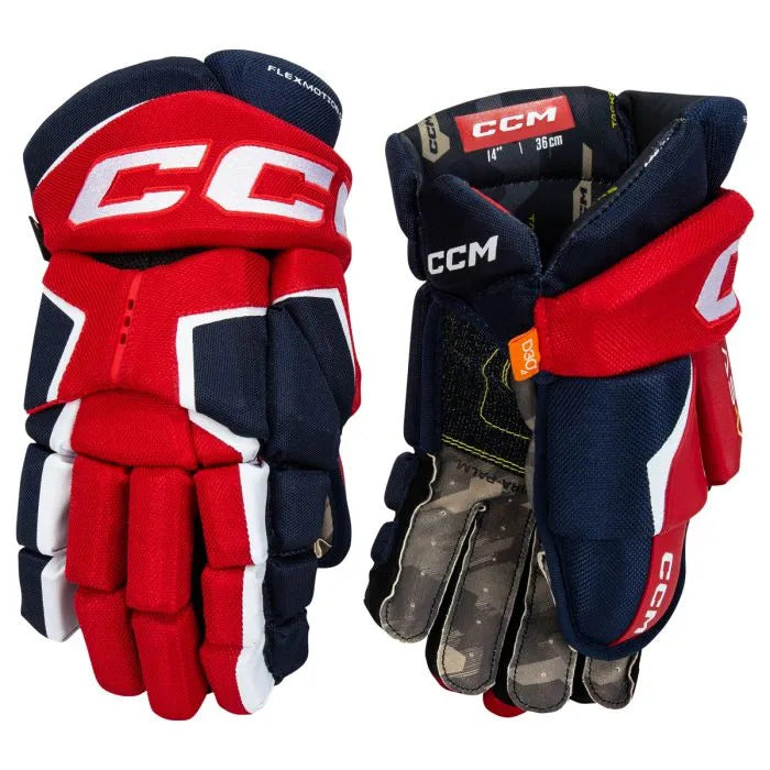 Shop CCM Senior Tacks AS-V Hockey Player Gloves Navy/Red Edmonton Canada Store