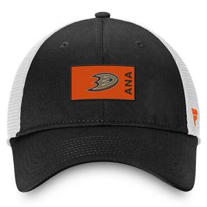 Shop Fanatics Men's NHL Anaheim Ducks 2022 Rink Trucker Adjustable Cap Black Edmonton Canada Store