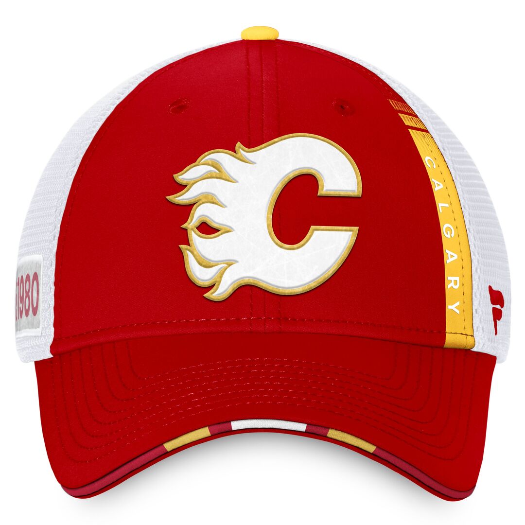 Shop Fanatics Men's NHL Calgary Flames 2022 Adjustable Draft Cap Hat Edmonton Canada Store