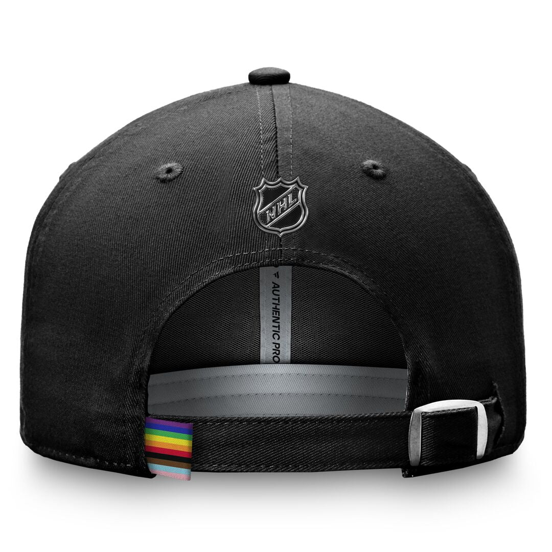 Shop Fanatics Men's NHL Edmonton Oilers Pride Adjustable Cap Black Edmonton Canada Store