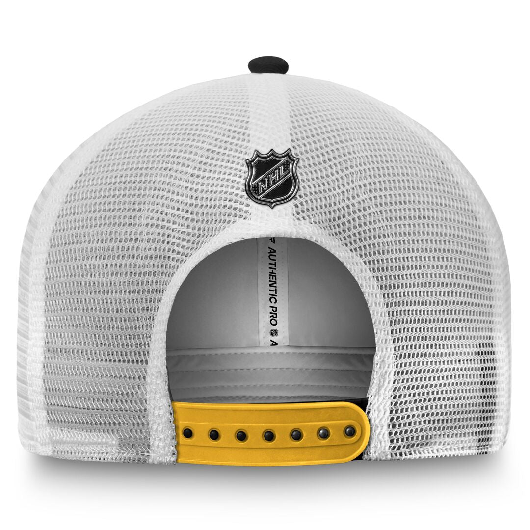 Shop Fanatics Men's NHL Pittsburgh Penguins 2022 Rink Trucker Adjustable Cap Black Edmonton Canada Store
