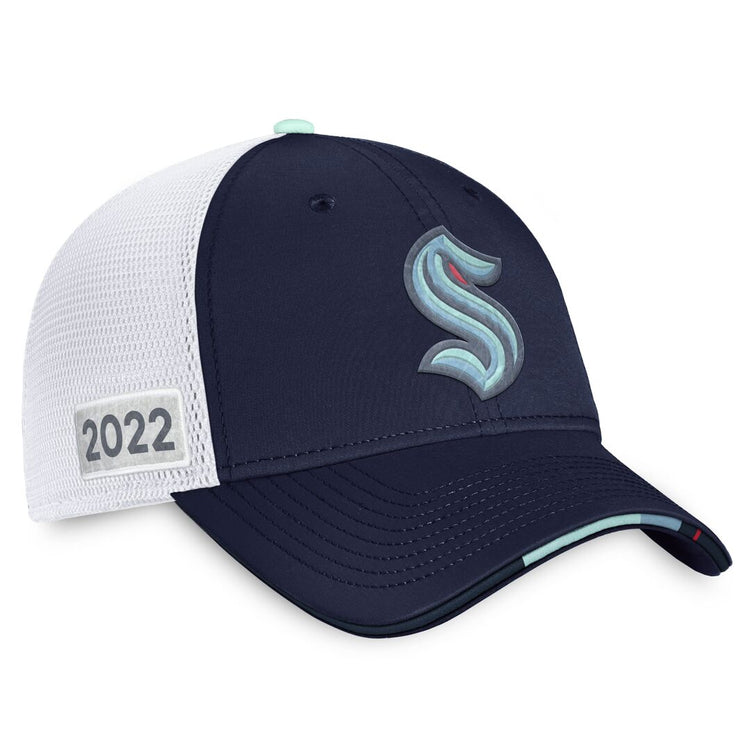 Shop Fanatics Men's NHL Seattle Kraken 2022 Adjustable Draft Cap Hat Edmonton Canada Store