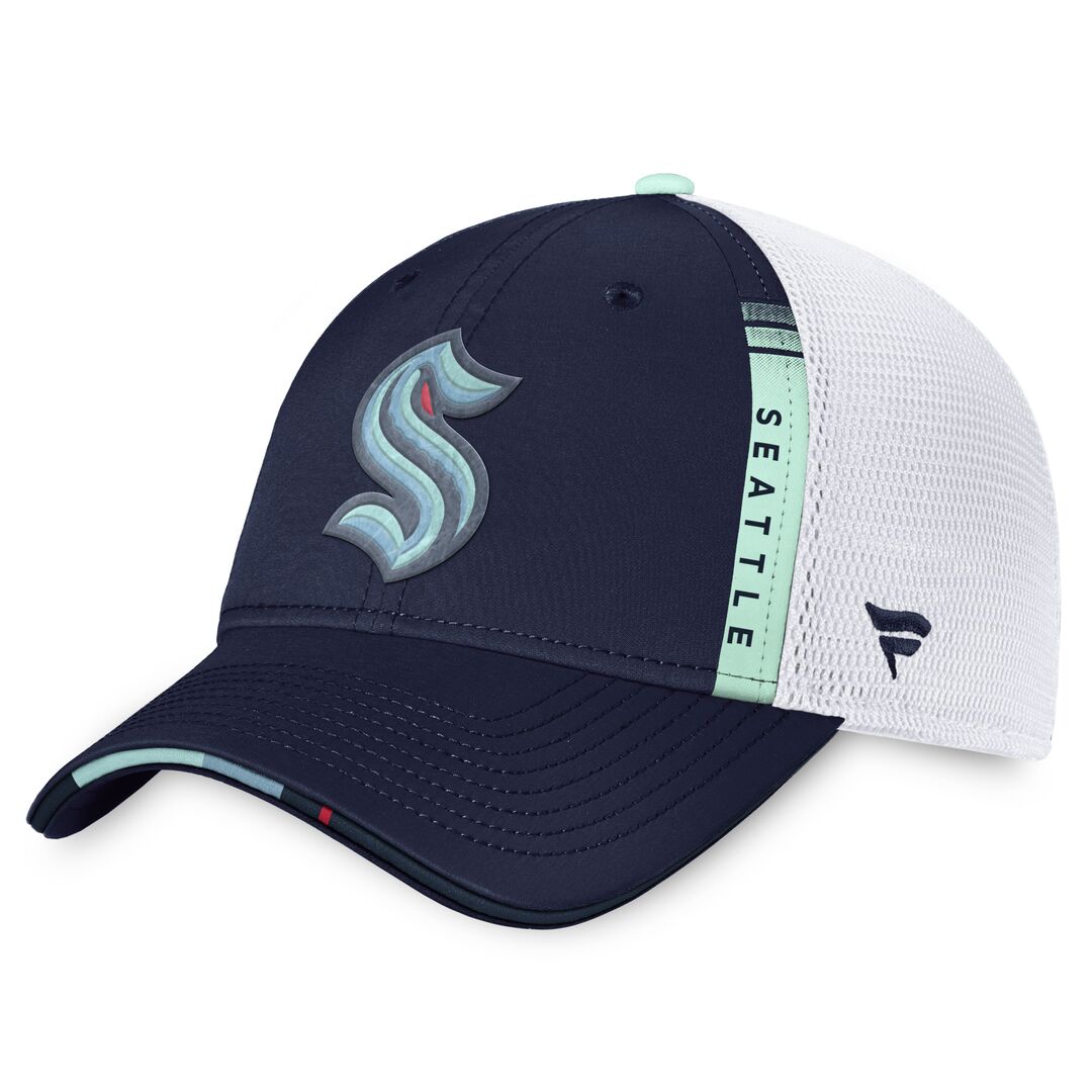 Shop Fanatics Men's NHL Seattle Kraken 2022 Adjustable Draft Cap Hat Edmonton Canada Store