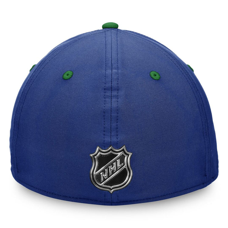 Shop Fanatics Men's NHL Vancouver Canucks 2022 Pro Ice Flex Cap Blue Edmonton Canada Store