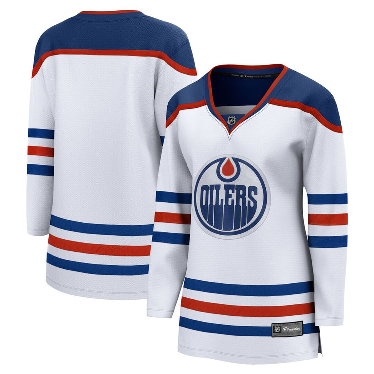 Shop Fanatics Women's NHL Edmonton Oilers Breakaway Away Jersey White Edmonton Canada Store