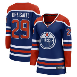 Shop Fanatics Women's NHL Edmonton Oilers Leon Draisaitl Breakaway Home Jersey Royal Edmonton Canada Store