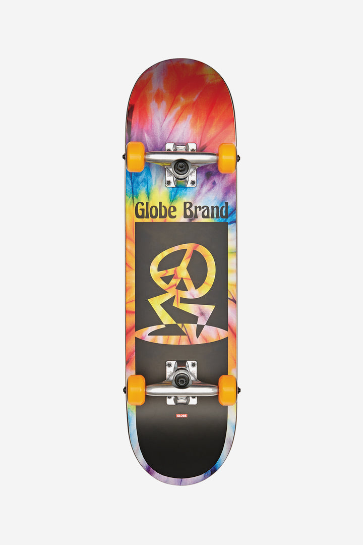 Shop Globe Kids Peace Man Mid Complete Skateboard 7.6" Black/Multi Edmonton Canada Store