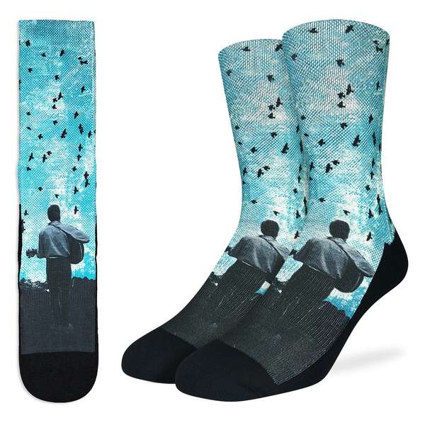 Shop Good Luck Sock Men's Bob Dylan Playing Guitar-Shoe Size 8-13 Edmonton Canada Store