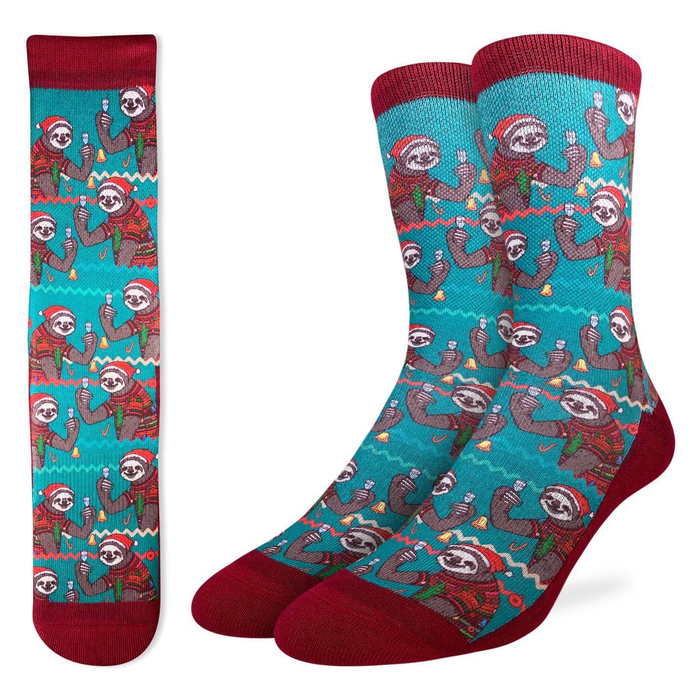 Shop Good Luck Sock Men's Christmas Sloths Socks - Shoe Size 8-13 Edmonton Canada Store