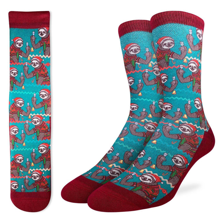 Shop Good Luck Sock Men's Christmas Sloths Socks - Shoe Size 8-13 Edmonton Canada Store