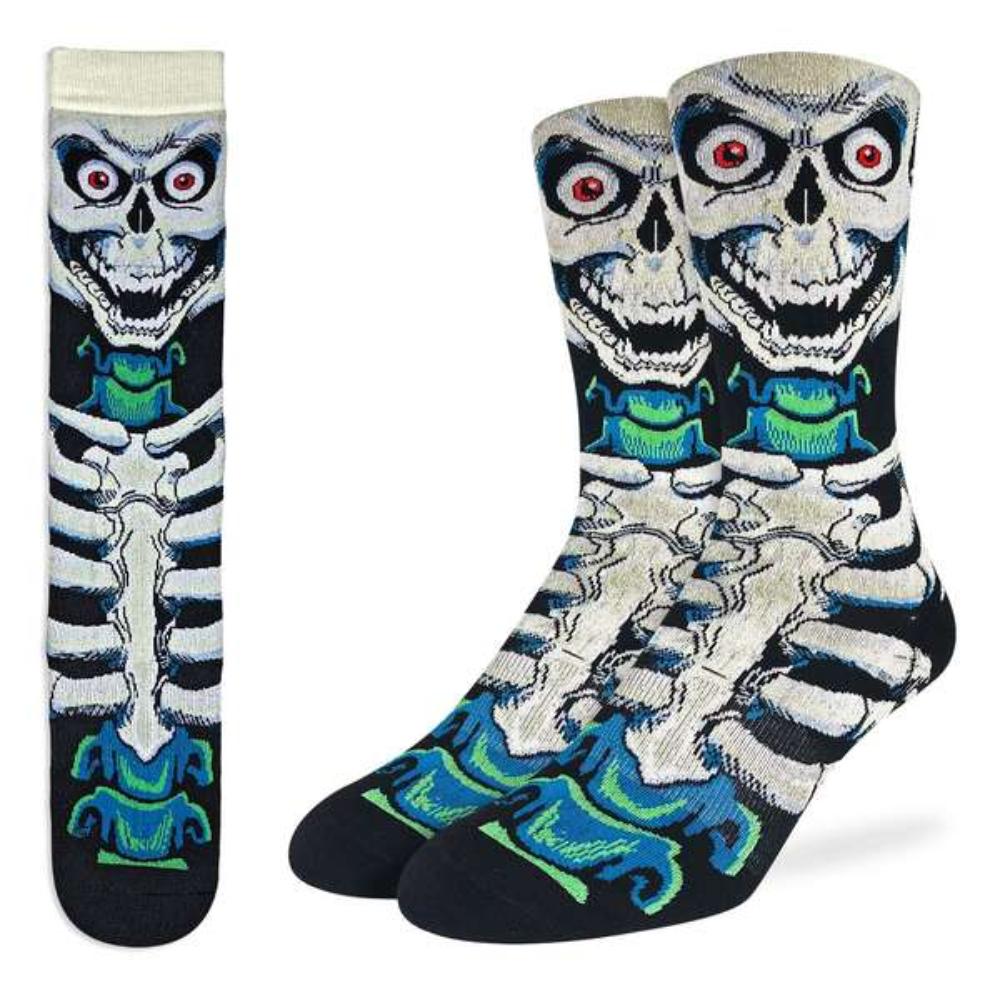 Shop Good Luck Sock Men's Evil Skeleton Socks-Shoe Size 8-13 Edmonton Canada Store