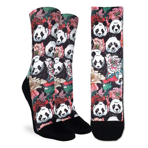 Shop Good Luck Sock Women's Floral Pandas Socks - Shoe Size 5-9 Edmonton Canada Store