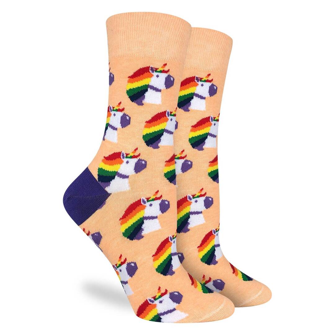 Shop Good Luck Sock Women's Rainbow Unicorns Socks - Shoe Size 5-9 Edmonton Canada Store