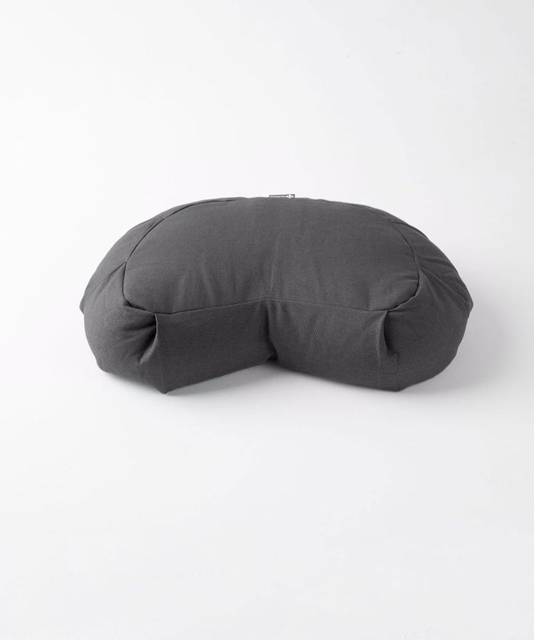 linen crescent meditation cushion