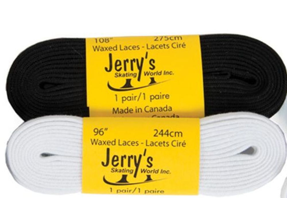 Shop Jerry's 1206 Waxed Figure Skate Laces White Edmonton Canada Boutique
