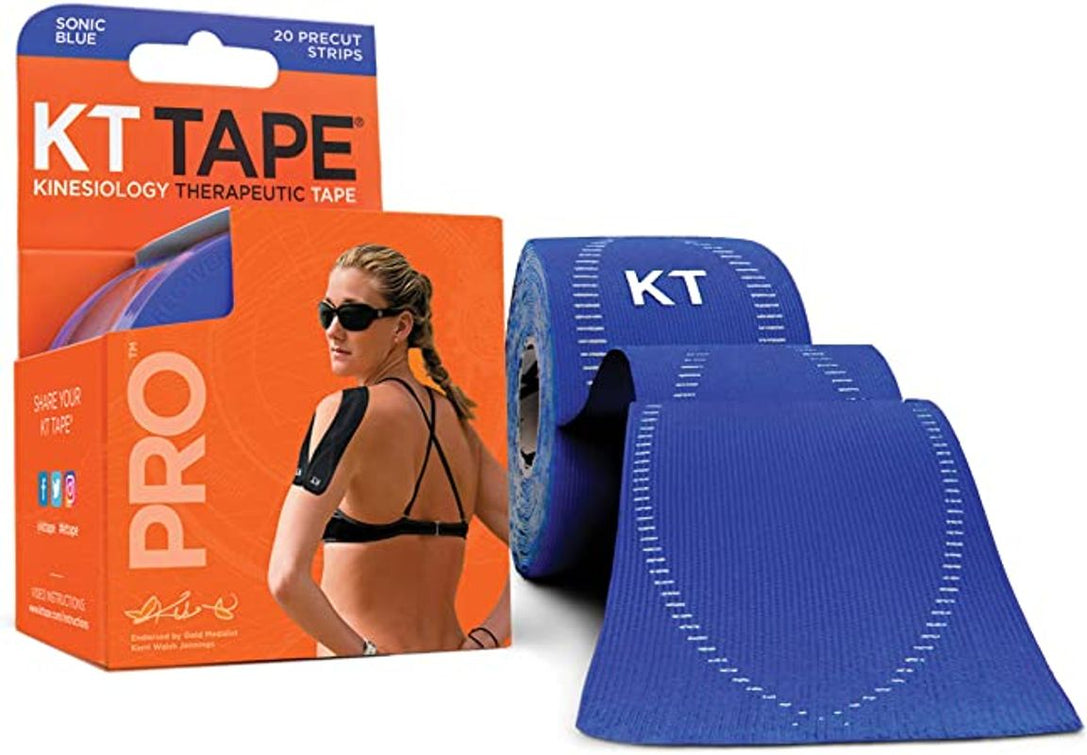 Shop KT Tape Pro 25cm Pre-Cut Strips Sonic Blue Edmonton Canada Store