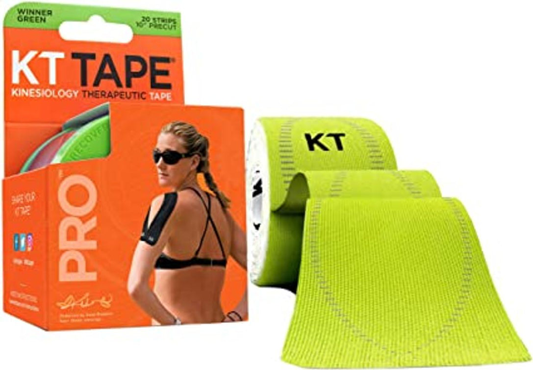 Shop KT Tape Pro 25cm Pre-Cut Strips Winner Green Edmonton Canada Store