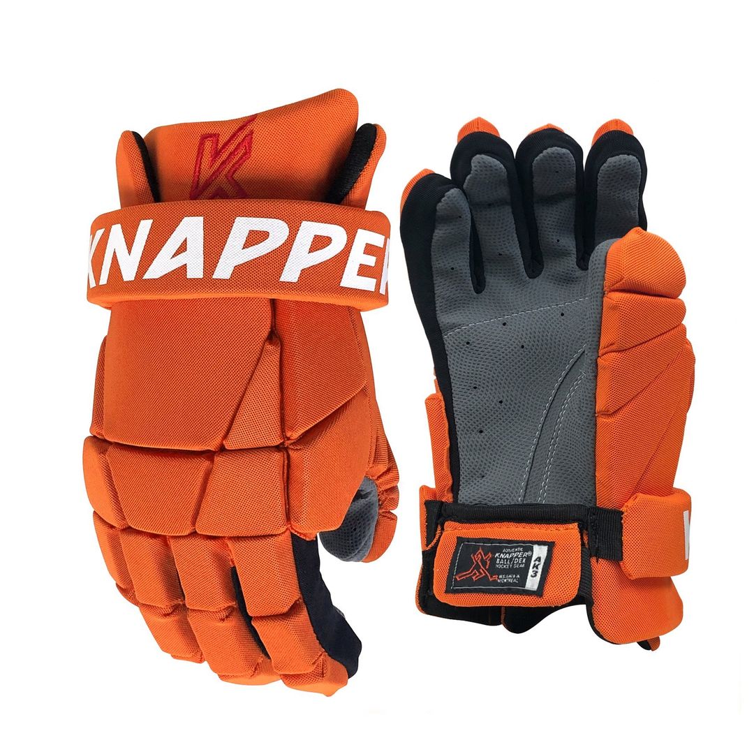 Shop Knapper Senior AK3 Ball Hockey Gloves Orange Edmonton Canada Store