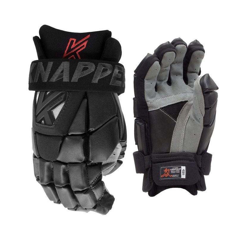 Shop Knapper Senior AK5 Ball Hockey Gloves Black/Black Edmonton Canada Store