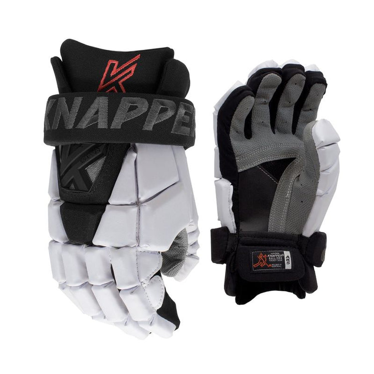 Shop Knapper Senior AK5 Ball Hockey Gloves Black/White Edmonton Canada Store