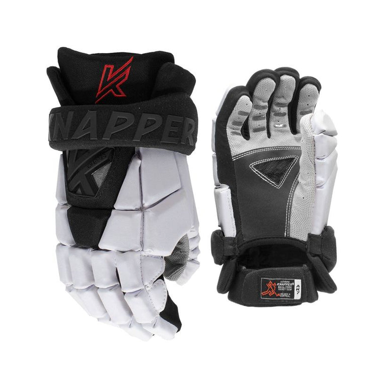 Shop Knapper Senior AK7 Ball Hockey Gloves Black/White Edmonton Canada Store