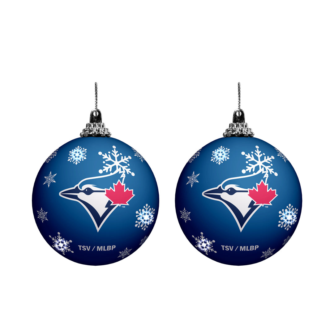 Shop MLB Toronto Blue Jays 2 Pack Light Up Ornaments Edmonton Canada Store