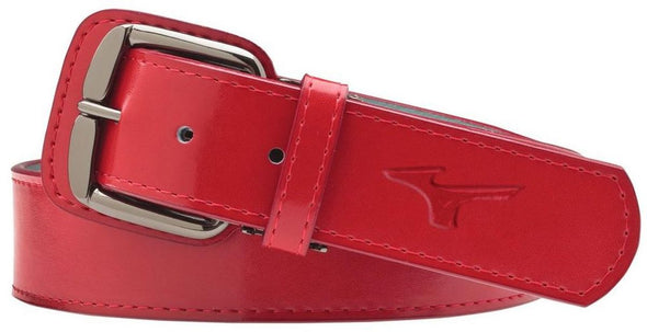 Shop Mizuno Classic Leather Baseball Belt (Long) Red Edmonton Canada Store