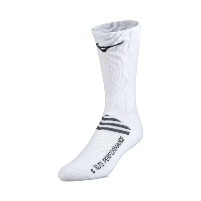 Shop Mizuno Senior Runbird Crew Volleyball Socks White Edmonton Canada Store