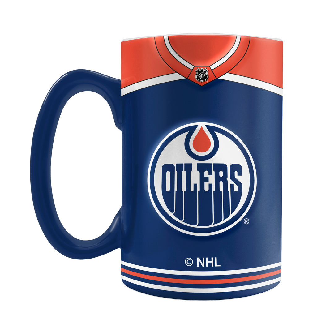 The Sports Vault NHL Edmonton Oilers 20oz Sculpted Jersey Mug