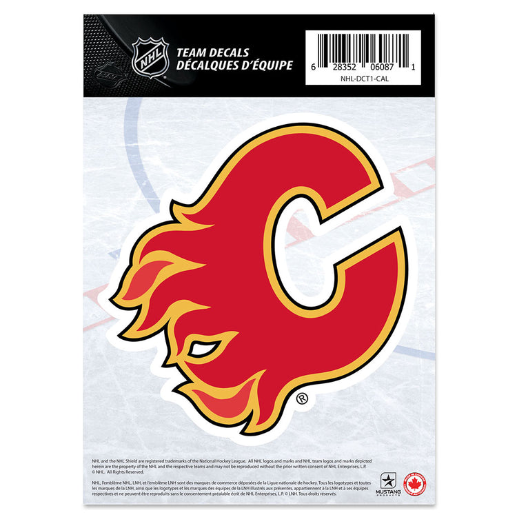 shop Mustang NHL Calgary Flames 5 X 7 Team Crest Decal edmonton canada store