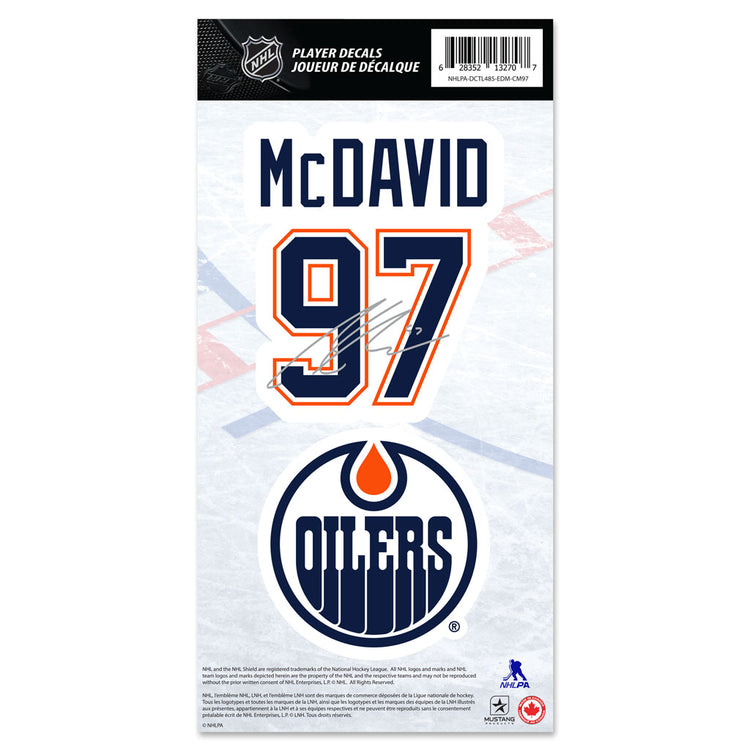 shop Mustang NHL Edmonton Oilers Connor McDavid Decal Set edmonton canada store
