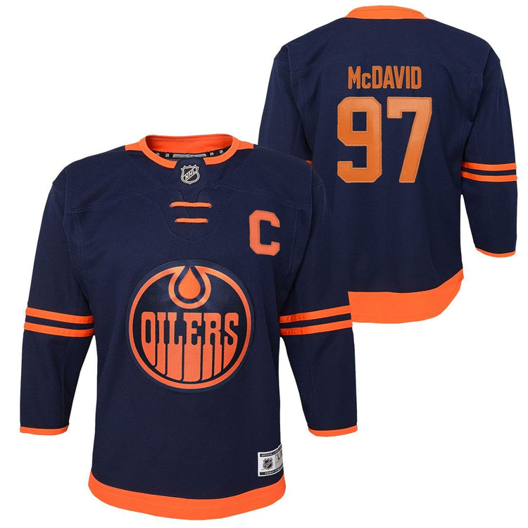Shop NHL Branded Infant Edmonton Oilers Connor McDavid Alternate Jersey Edmonton Canada Store