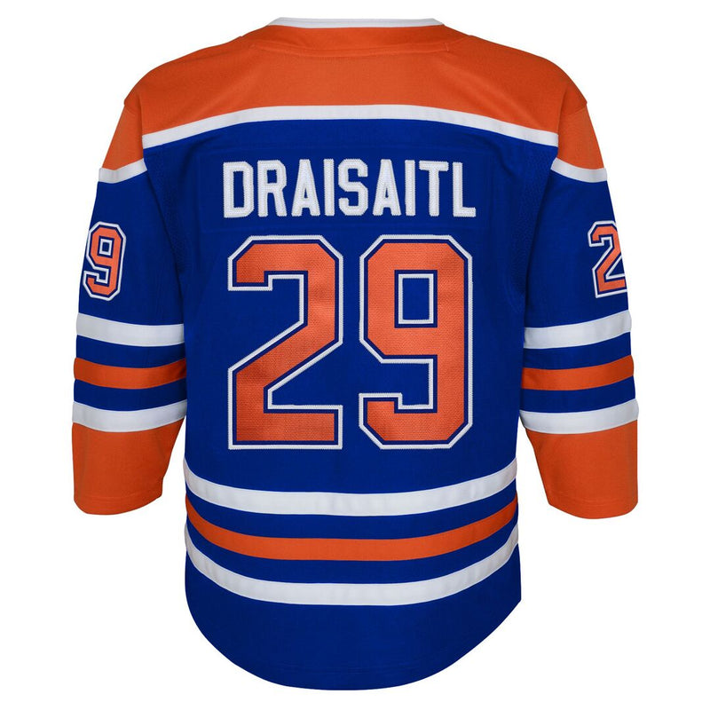 Shop NHL Branded Youth Shop NHL Edmonton Oilers Leon Draisaitl Home Jersey Royal Edmonton Canada Store
