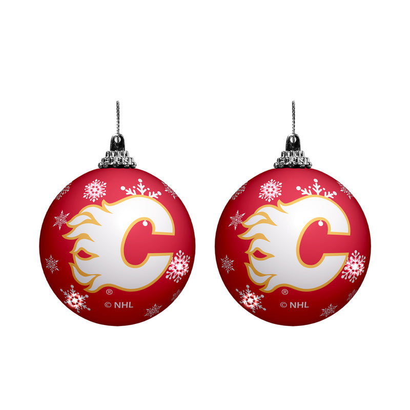 Shop NHL Calgary Flames 2 Pack Light Up Ornaments Edmonton Canada Store