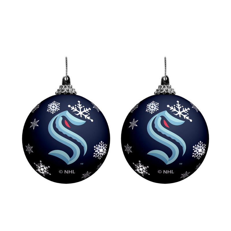 Shop NHL Seattle Kraken 2 Pack Light Up Ornaments Edmonton Canada Store