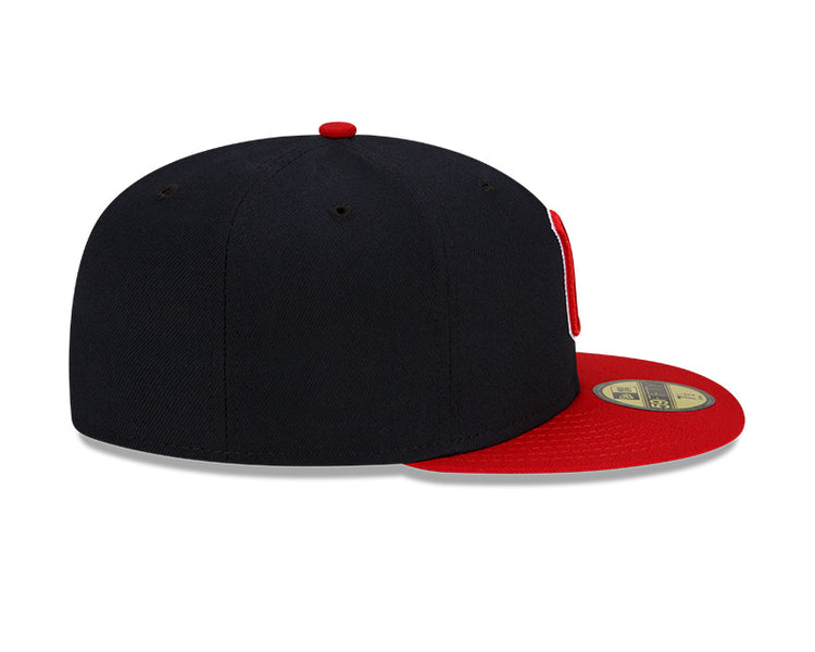 Shop New Era Men's MLB AC 59FIFTY Cleveland Guardians Home Fitted Cap Edmonton Canada Store