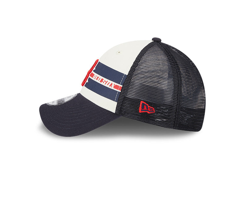 Shop New Era Men's MLB Boston Red Sox Team Stripes 9FORTY Cap White/Blue/Red Edmonton Canada Store