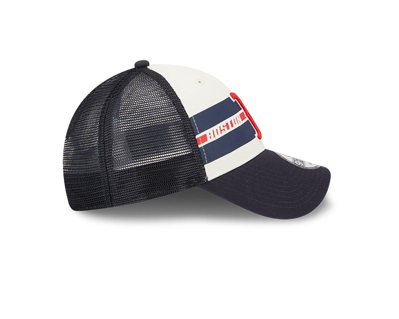 Shop New Era Men's MLB Boston Red Sox Team Stripes 9FORTY Cap White/Blue/Red Edmonton Canada Store