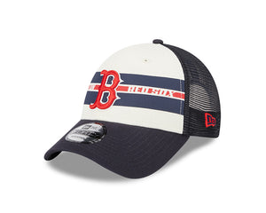 Shop New Era Men's MLB Boston Red Sox Team Stripes 9FORTY Cap White/Blue/Red Edmonton Canada Store