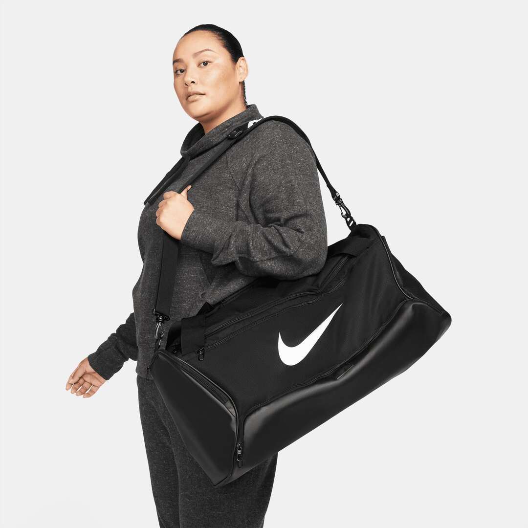 Shop Nike Brazilia 9.5 Duffle Bag Black Edmonton Canada Store
