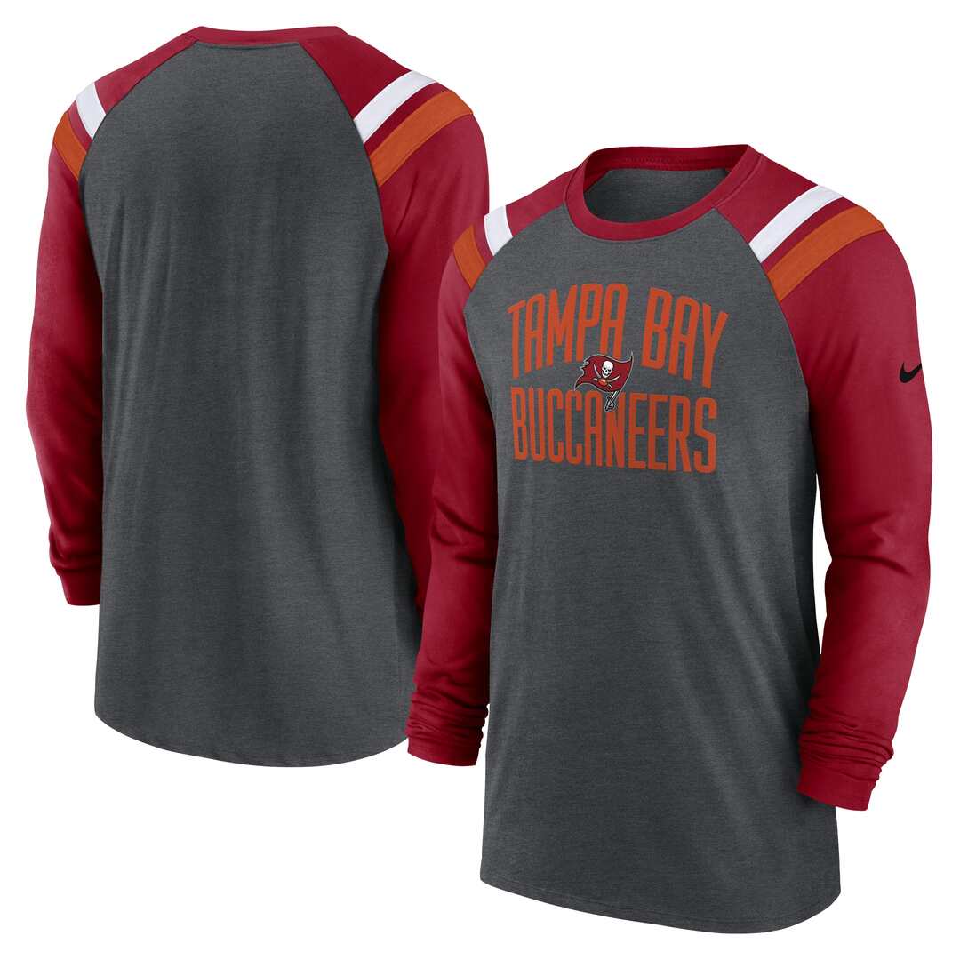 Shop Nike Men's NFL Tampa Bay Buccaneers Tri-Blend Longsleeve Shirt Edmonton Canada Store