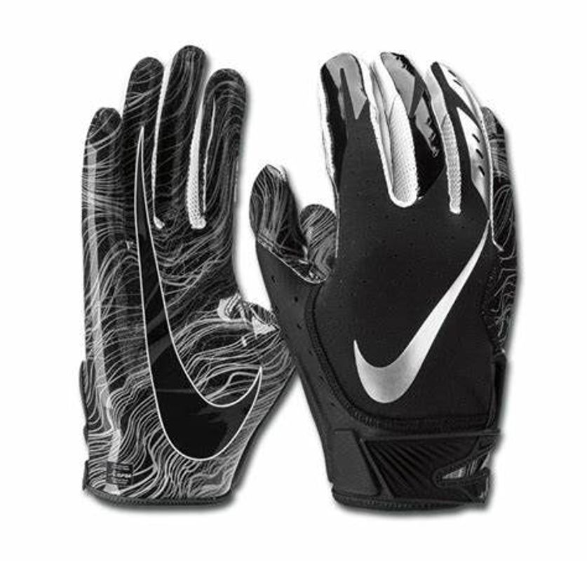 Shop Nike Senior Vapor Jet 5.0 Receiver Football Gloves Black/Silver Edmonton Canada Store