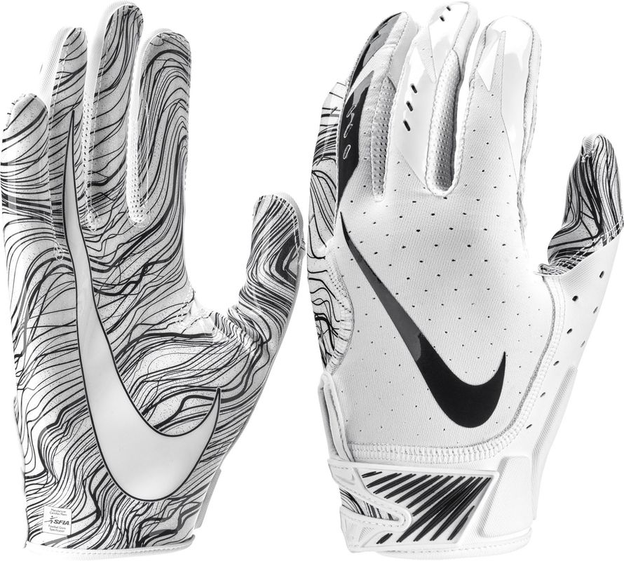 Black and white outlet nike football gloves